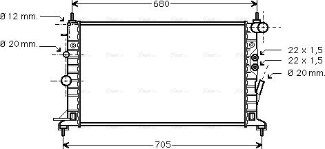 Ava Quality Cooling OLA2359 - Радиатор, охлаждение двигателя autospares.lv