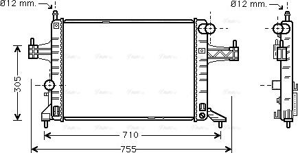 Ava Quality Cooling OLA2306 - Радиатор, охлаждение двигателя autospares.lv