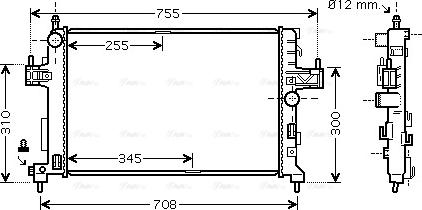 Ava Quality Cooling OLA2380 - Радиатор, охлаждение двигателя autospares.lv