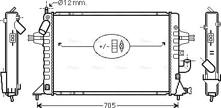 Ava Quality Cooling OLA2294 - Радиатор, охлаждение двигателя autospares.lv