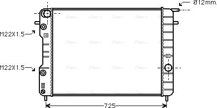 Ava Quality Cooling OLA2248 - Радиатор, охлаждение двигателя autospares.lv