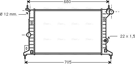 Ava Quality Cooling OLA2242 - Радиатор, охлаждение двигателя autospares.lv