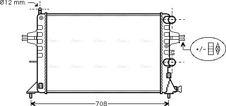 Ava Quality Cooling OLA2255 - Радиатор, охлаждение двигателя autospares.lv