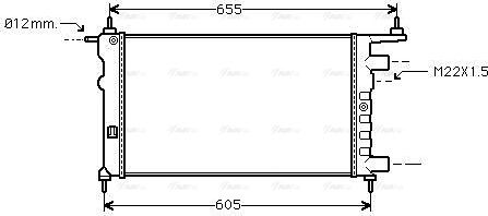 Ava Quality Cooling OLA2261 - Радиатор, охлаждение двигателя autospares.lv