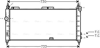 Ava Quality Cooling OLA2203 - Радиатор, охлаждение двигателя autospares.lv