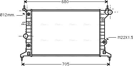 Ava Quality Cooling OLA2219 - Радиатор, охлаждение двигателя autospares.lv