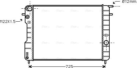 Ava Quality Cooling OLA2239 - Радиатор, охлаждение двигателя autospares.lv