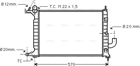 Ava Quality Cooling OLA2221 - Радиатор, охлаждение двигателя autospares.lv