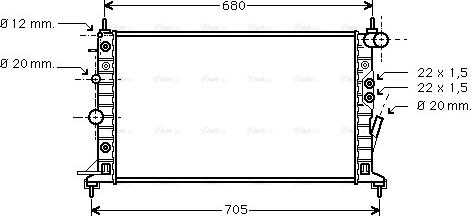 Ava Quality Cooling OLA2222 - Радиатор, охлаждение двигателя autospares.lv