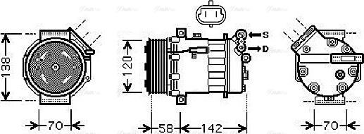 Ava Quality Cooling OLAK448 - Компрессор кондиционера autospares.lv