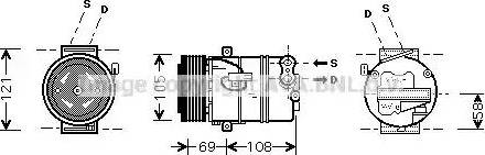 Ava Quality Cooling OLAK443 - Компрессор кондиционера autospares.lv