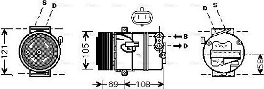Ava Quality Cooling OL K438 - Компрессор кондиционера autospares.lv