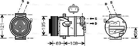 Ava Quality Cooling OL K426 - Компрессор кондиционера autospares.lv