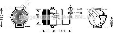 Ava Quality Cooling OL K428 - Компрессор кондиционера autospares.lv