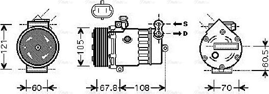 Ava Quality Cooling OLAK477 - Компрессор кондиционера autospares.lv