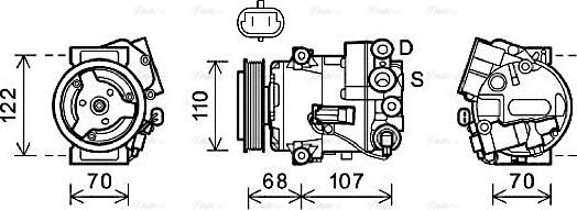 Ava Quality Cooling OLAK594 - Компрессор кондиционера autospares.lv