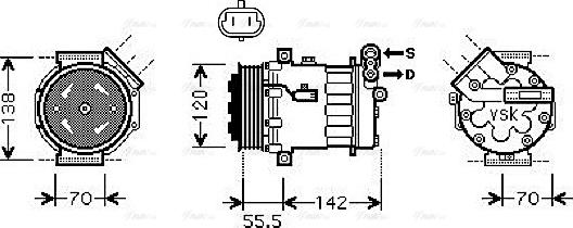 Ava Quality Cooling OLAK586 - Компрессор кондиционера autospares.lv