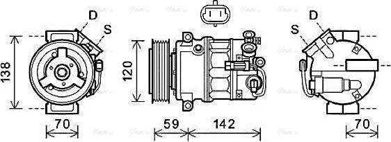 Ava Quality Cooling OLAK579 - Компрессор кондиционера autospares.lv