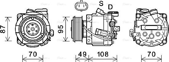 Ava Quality Cooling OLAK668 - Компрессор кондиционера autospares.lv