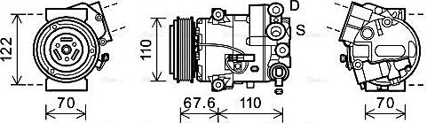 Ava Quality Cooling OLAK605 - Компрессор кондиционера autospares.lv