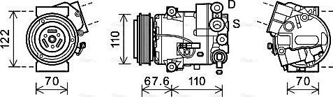 Ava Quality Cooling OLAK606 - Компрессор кондиционера autospares.lv