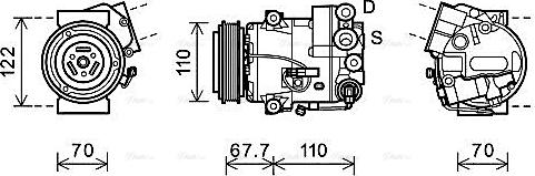 Ava Quality Cooling OLAK608 - Компрессор кондиционера autospares.lv