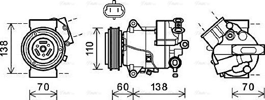 Ava Quality Cooling OLAK607 - Компрессор кондиционера autospares.lv