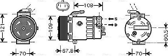 Ava Quality Cooling OLAK139 - Компрессор кондиционера autospares.lv