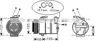 Ava Quality Cooling OL K138 - Компрессор кондиционера autospares.lv