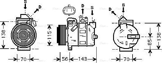 Ava Quality Cooling OLAK357 - Компрессор кондиционера autospares.lv