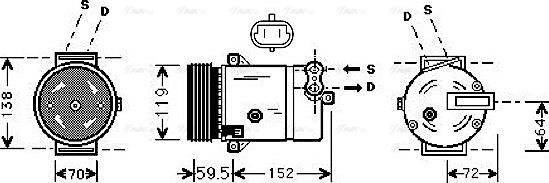 Ava Quality Cooling OLAK318 - Компрессор кондиционера autospares.lv