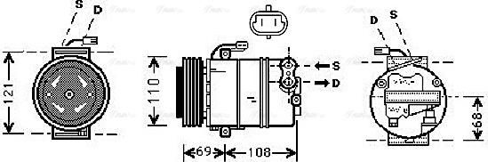 Ava Quality Cooling OL K317 - Компрессор кондиционера autospares.lv