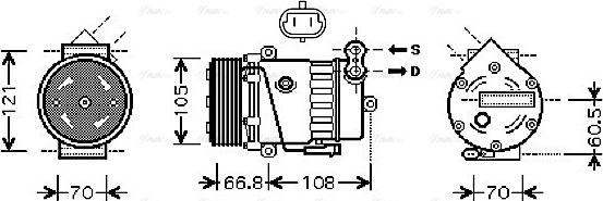 Ava Quality Cooling OLAK389 - Компрессор кондиционера autospares.lv