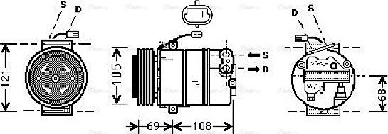 Ava Quality Cooling OLAK373 - Компрессор кондиционера autospares.lv