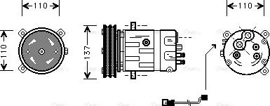 Ava Quality Cooling OLAK290 - Компрессор кондиционера autospares.lv