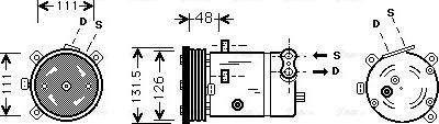 Ava Quality Cooling OLAK280 - Компрессор кондиционера autospares.lv