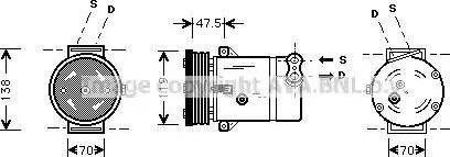 Ava Quality Cooling OLAK273 - Компрессор кондиционера autospares.lv