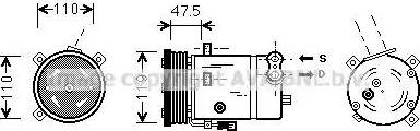 Ava Quality Cooling OL K277 - Компрессор кондиционера autospares.lv