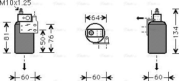 Ava Quality Cooling OL D143 - Осушитель, кондиционер autospares.lv