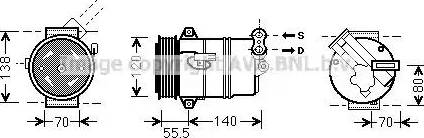 Ava Quality Cooling OL K498 - Компрессор кондиционера autospares.lv