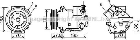 Ava Quality Cooling OL K497 - Компрессор кондиционера autospares.lv