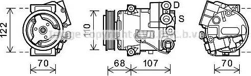 Ava Quality Cooling OLK594 - Компрессор кондиционера autospares.lv