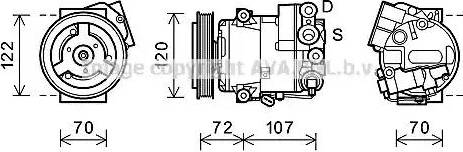 Ava Quality Cooling OLK595 - Компрессор кондиционера autospares.lv