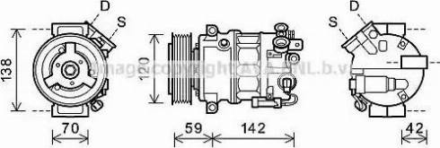 Ava Quality Cooling OLK576 - Компрессор кондиционера autospares.lv