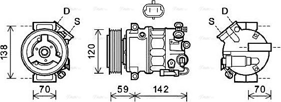 Ava Quality Cooling OLK578 - Компрессор кондиционера autospares.lv