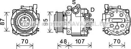 Ava Quality Cooling OLK659 - Компрессор кондиционера autospares.lv