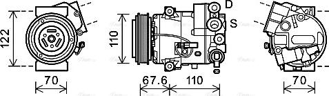 Ava Quality Cooling OLK606 - Компрессор кондиционера autospares.lv