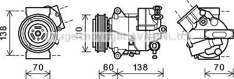 Ava Quality Cooling OLK607 - Компрессор кондиционера autospares.lv