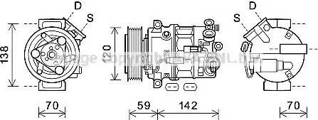 Ava Quality Cooling OLK678 - Компрессор кондиционера autospares.lv