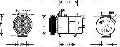 Ava Quality Cooling OL K021 - Компрессор кондиционера autospares.lv